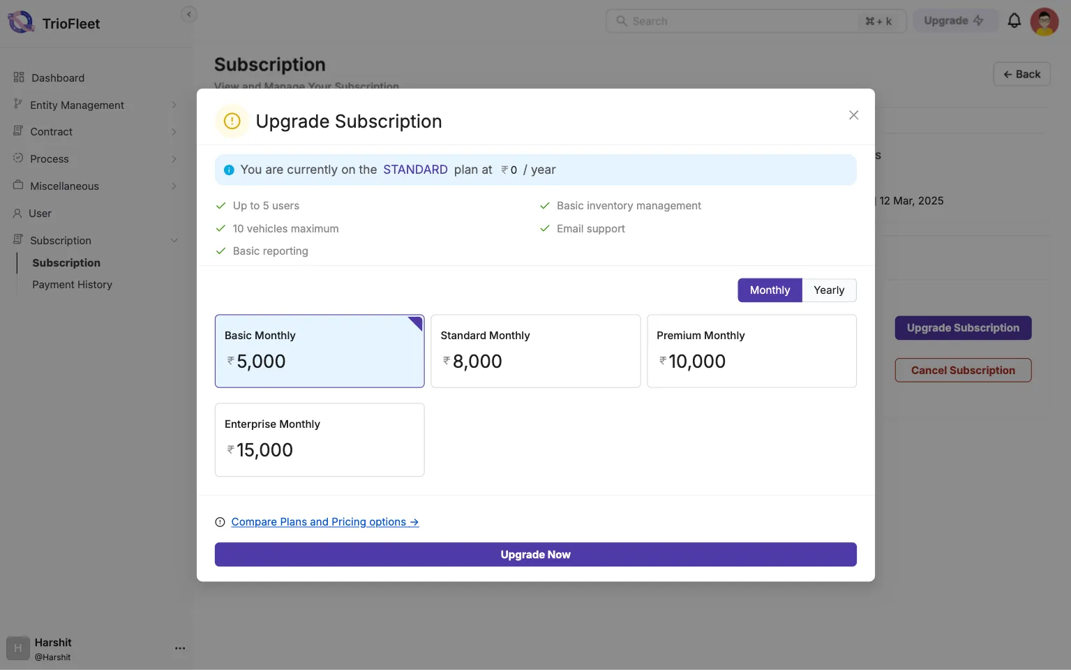 Trieon | TrioFleet Pricing 